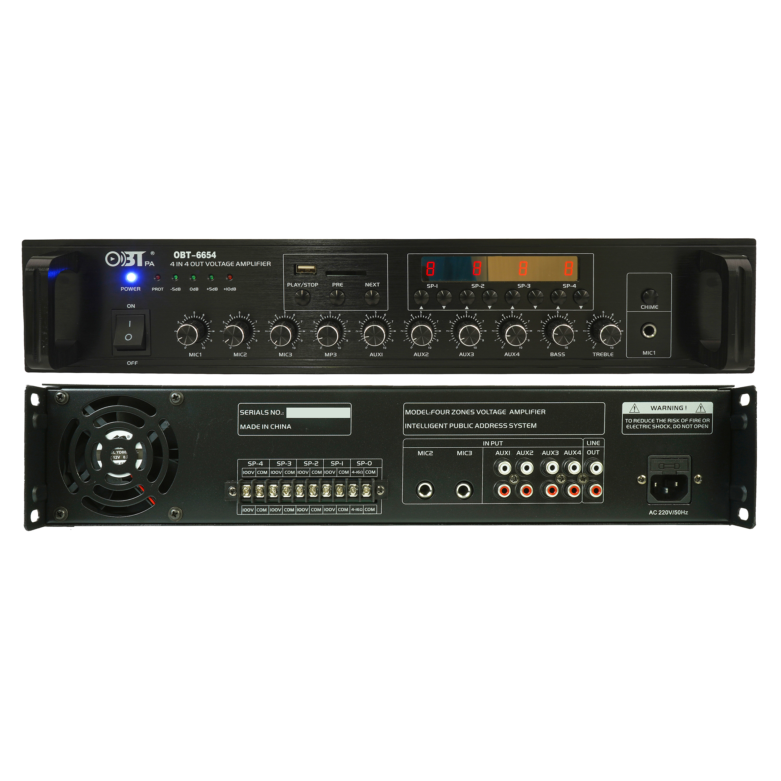 四分區定壓功放機 OBT-6654